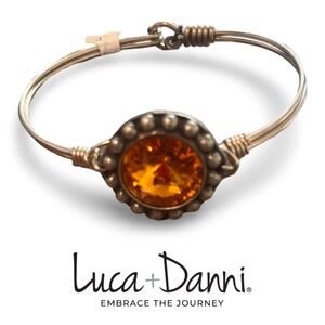 NEW Luca + Danni GOLD TOPAZ GEM STONE bracelet, NWT